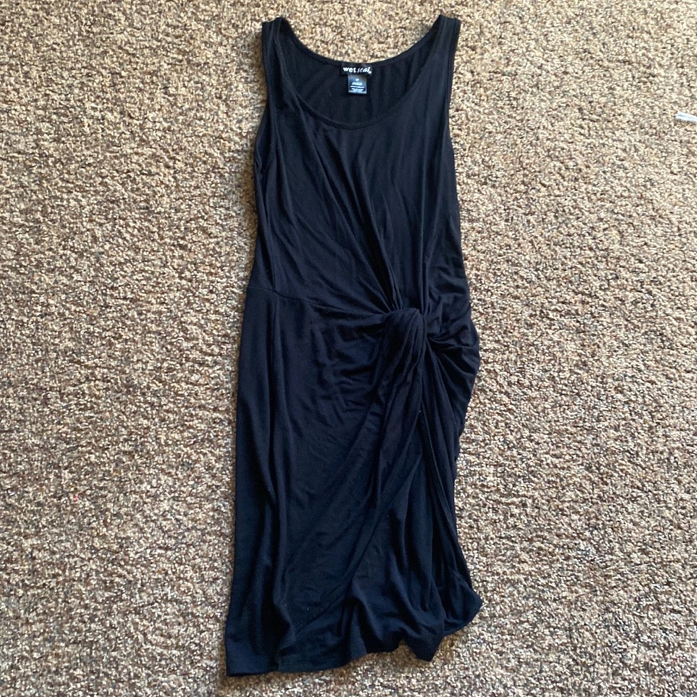 Black skin tight dress